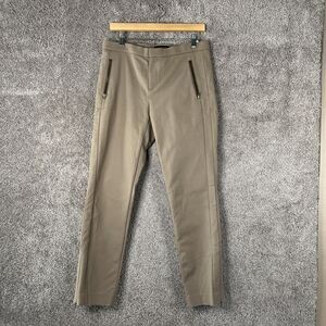 Banana Republic Dress Pants Womens 8 Brown Flat Front Zip Pockets Straight Leg